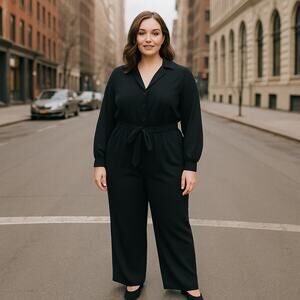 Chico's Jumpsuit NWT Women's Sz 3 (XL) Utility Stretch Waist Pockets City Career